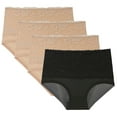thumbnail image 1 of Zorckvet Womens Panties Plus Size Briefs Breathable Comfort Pack Underwear for Women High Waist, 1 of 8