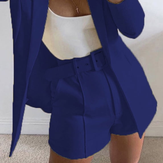 Zorckvet Womens Shorts Business Office With Belt Summer Fashion Short for Women Dressy