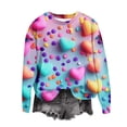 thumbnail image 1 of Zorckvet Womens Sweatshirts Valentine Trendy Shirts Pullover Long Sleeve Heart Graphic Crewneck Plus Size Fashion Tops for Ladies, 1 of 5