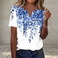 thumbnail image 1 of Zorckvet Womens Tops Printed Summer Button Blouses Plus Size Trendy Shirts for Women Short Sleeve, 1 of 7