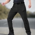 thumbnail image 1 of Zorckvet with Pockets Pants for Men Big and Tall Black Outdoor Workout Casual Cargo Pant for Men, 1 of 9