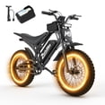 thumbnail image 1 of ZorixBike Electric Bike for Adults,750W Brushless Motor 28MPH, 20" Fat Tire Ebike, 48V 15.6Ah Battery Mountain E-Bike, UP to 70 Miles Range(PAS), 1 of 9
