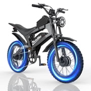 ZorixBike Electric Bike for Adults, 750W Dual Motor Ebike, 20" x 4.0" Fat Tire Mountain E-Bike, 48V 20AH Removable Battery, 80 Miles Range, Hydraulic Brakes