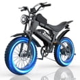 thumbnail image 1 of ZorixBike R8mini Peak 1500W Adult Electric Bicycle, 48V 15Ah Battery, 20 Inch x 4 Inch Fat Tires, Full Suspension, 7-Speed Gear, Electric Mountain Bike, UL2849, 1 of 8