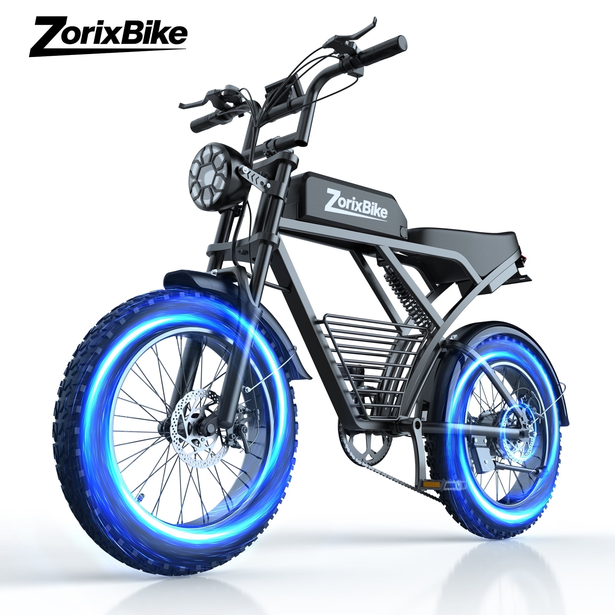 ZorixBike Z6 Ebike for Adults, 1500W Electric Mountain Bike, 20" Fat Tire E Bicycle, 48V 20AH Removable Battery, Max 80 Miles Range & 31MPH
