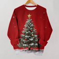 thumbnail image 1 of Zormilly Christmas Sweatshirts for Women Fleece Long Sleeve Crewneck Oversized Sweatshirt Printed Casual Pullover, S-2XL, 1 of 7