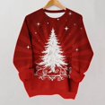 thumbnail image 1 of Zormilly Christmas Sweatshirts for Women Fleece Long Sleeve Crewneck Oversized Sweatshirt Printed Casual Pullover, S-2XL, 1 of 7