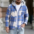 thumbnail image 1 of Zormilly Jackets for Men Long Sleeve Button Down Hooded Plaid Shirt Jacket with Pockets Brushed Soft Fall Outfits, S-3XL, 1 of 6