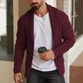 thumbnail image 1 of Zormilly Mens Cardigan Sweater Long Sleeve Shawl Collared Button Down Sweaters Cable Knit Cardigans Fall Outfits, S-2XL, 1 of 9