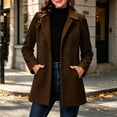thumbnail image 1 of Zormilly Pea Coats for Women Long Sleeve Double Breasted Lapel Collared Winter Coat with Pockets Buttons Slim Jackets, S-2XL, 1 of 6