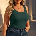 thumbnail image 1 of Zormilly Plus Size Tank Tops for Women Sleeveless Scoop Neck Tank Tops Slim Fit Casual Soft Top, L-5XL, 1 of 5