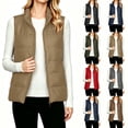thumbnail image 1 of Zormilly Quilted Vest Women Winter Sleeveless Zip Up Stand Collar Puffer Vest Coats with Pockets Lightweight Jacket, S-2XL, 1 of 9