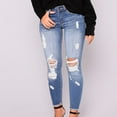 thumbnail image 1 of Zormilly Skinny Jeans for Women Low Rise Ripped Classic Cropped Jeans with Pockets Distressed Frayed Denim Pants, S-2XL, 1 of 8