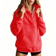 thumbnail image 1 of Zormilly Sweatshirt for Women Long Sleeve Mock Neck Oversized Sweatshirt with Pockets Buttons Fashion Fall Outfits, S-3XL, 1 of 7