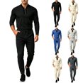 thumbnail image 1 of Zormilly Track Suits Mens Quarter Zip Pullover Elastic Waist Joggers Lounge Set with Pockets Casual Two Piece Outfits Sets, M-3XL, 1 of 5