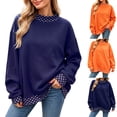 thumbnail image 1 of Zormilly Women's Sweatshirt Fleece Long Sleeve Mock Neck Sweatshirts with Polka Dot Fashion Oversized Winter Pullover, S-2XL, 1 of 6
