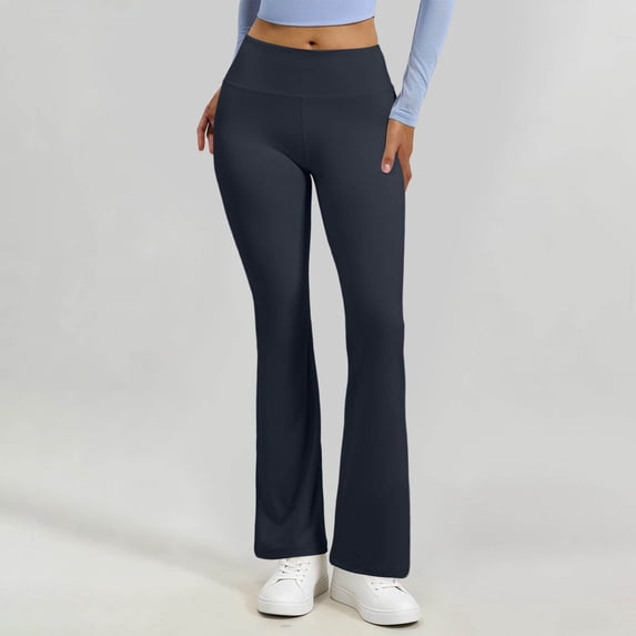 Zormilly Yoga Pants Women High Waisted Butt Lifting Stretchy Flare Pants Workout Gym Running Lightweight Soft Yoga Pants, S-2XL