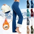 thumbnail image 1 of Zormilly Yoga Pants Women Winter Fleece Lined Elastic High Waisted Flare Pants with Pockets Stretchy Soft Sport Pants, S-2XL, 1 of 8