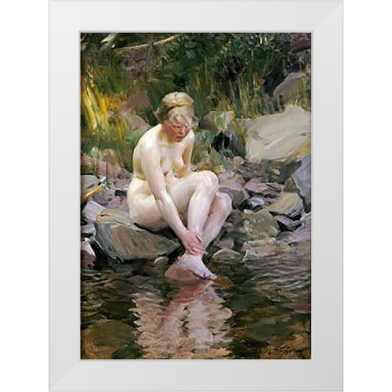 Zorn, Anders Leonard 18x24 White Modern Wood Framed Museum Art Print Titled - Dagmar