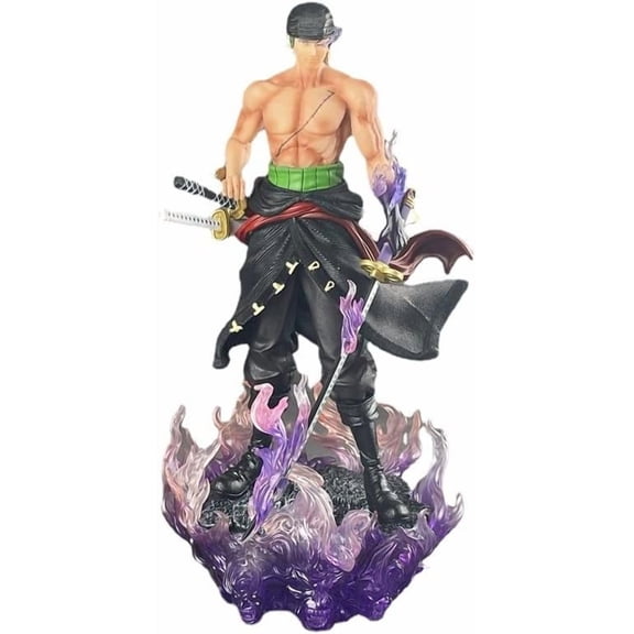 Zoro Figure Standing One Sword Style Zoro Anime Figures 33cm/13inch Handmade PVC Anime Character Model Statue Collectible Craft Gift