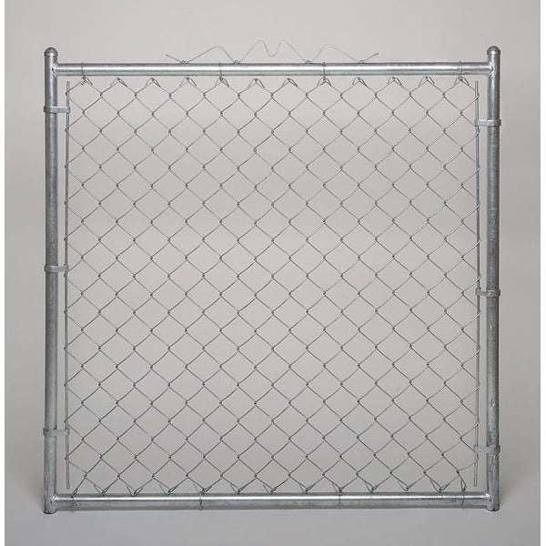 Zoro Select 4LVN2 Chain Link Walk Gate, 9 ga, 48 W x 72 In H