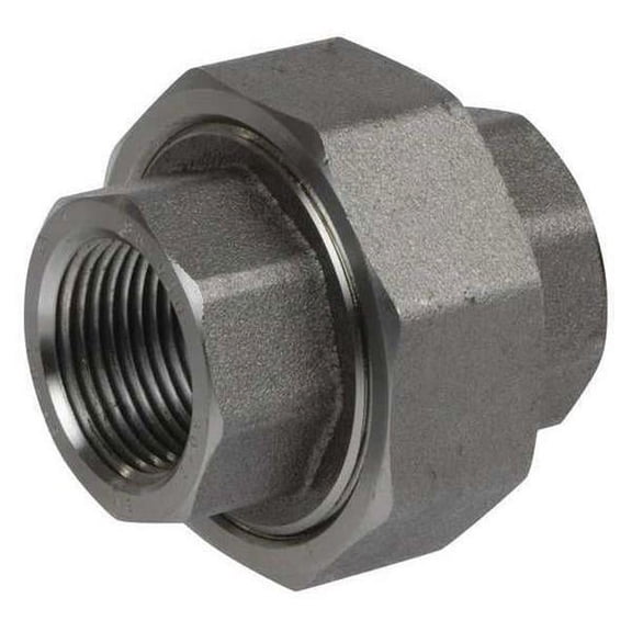 1/2" FNPT 316 SS Threaded Union, Basic Pipe Fitting Material: Metal