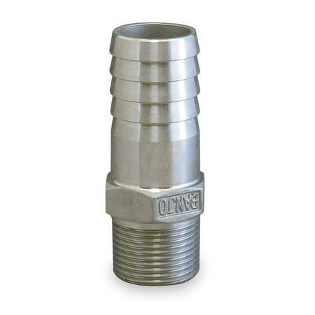 ZoroSelect 3/8" Barbed x MNPT 316 SS Hose Barb