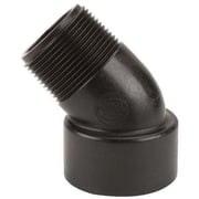 ZoroSelect 45 Degree Street Elbow, Polypropylene, 1-1/4, Schedule 80, 300 psi Max Pressure