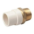 thumbnail image 1 of ZoroSelect CPVC CPVC to Brass Adapter, 3/4" Pipe Size, Socket CTS x MNPT Brass, 1 of 1