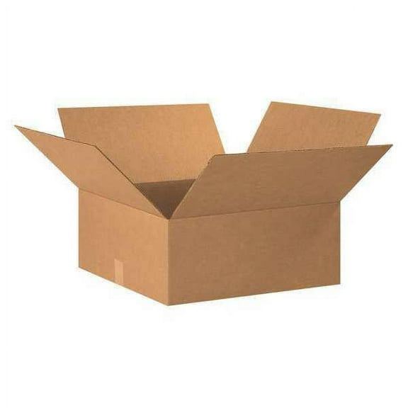 ZoroSelect Flat Corrugated Boxes, 20" x 20" x 8", Kraft, 15/Bundle