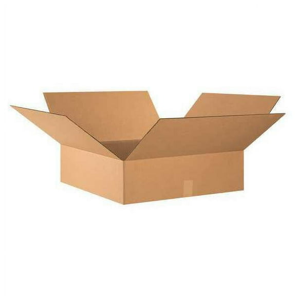 ZoroSelect Flat Corrugated Boxes, 24" x 24" x 7", Kraft, 10/Bundle