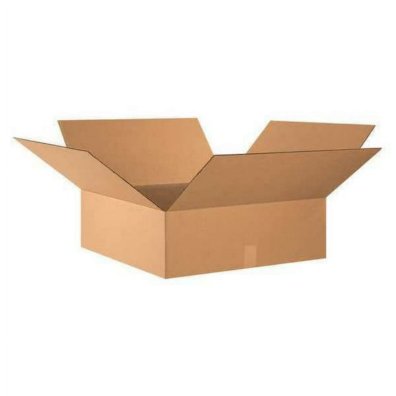 ZoroSelect Flat Corrugated Boxes, 24" x 24" x 8", Kraft, 10/Bundle