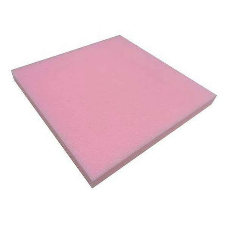 ZoroSelect Foam Sheet, Water-Resistant Closed Cell, 24 in W, 36 in L, 1 in  Thick, Pink 