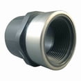 thumbnail image 1 of PVC, Stainless Steel Female Adapter, Socket x FNPT, 1-1/4 in Pipe Size, 1 of 1