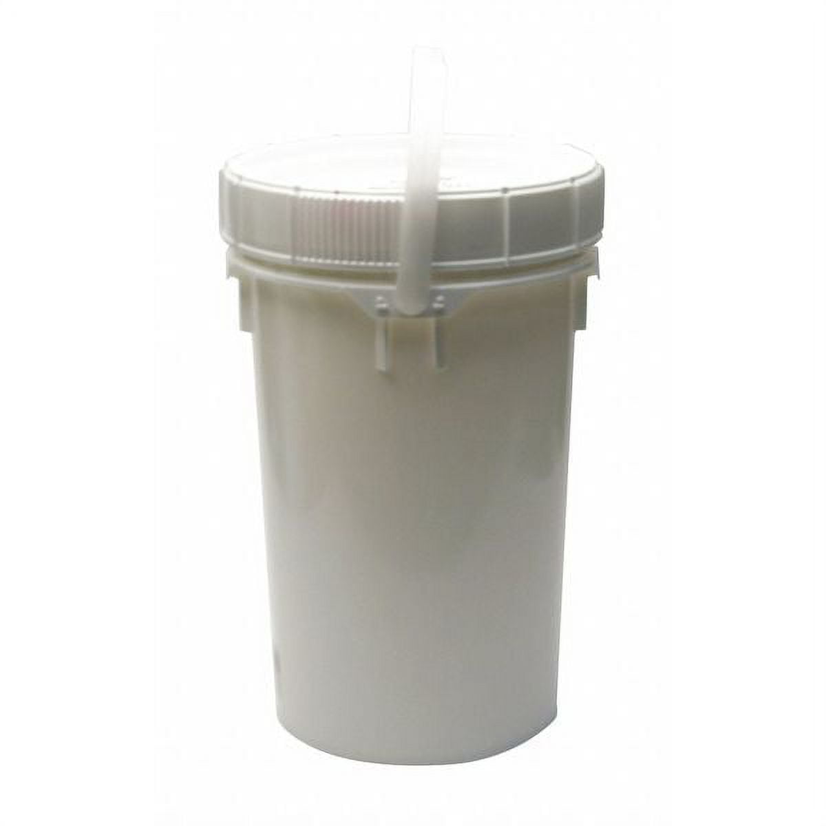 ZoroSelect Pail, 6.5 gal., Plastic Handle, White, W/Lid - Walmart