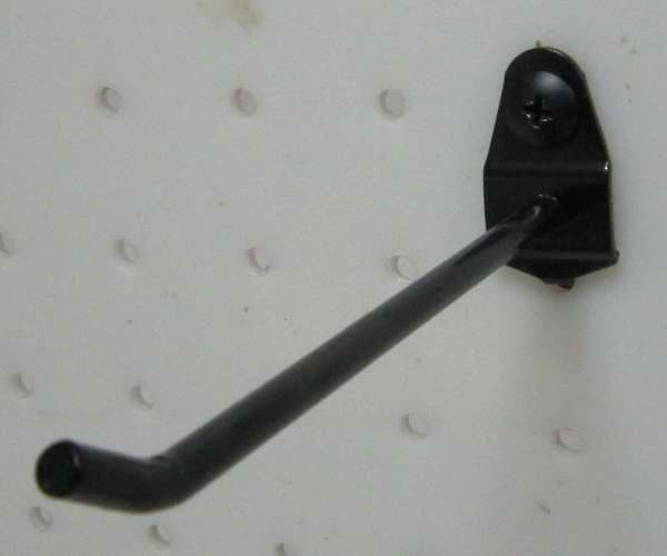 ZoroSelect Single Rod Pegboard Hook, 4 In, PK10