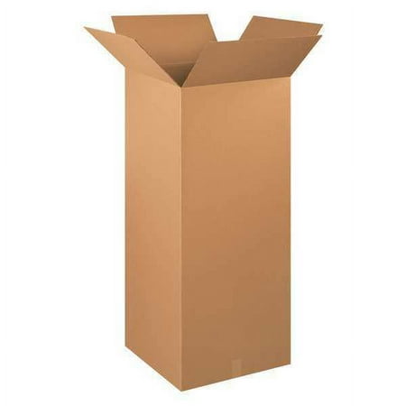 ZoroSelect Tall Corrugated Boxes, 20" x 20" x 48", Kraft, 10/Bundle