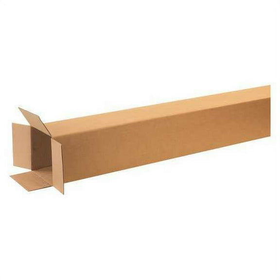 ZoroSelect Tall Corrugated Boxes, 8" x 8" x 60", Kraft, 15/Bundle