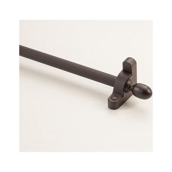 Zoroufy 01206-03244 48 in. Heritage Fluted Tubular Rod Set Regular Brackets Acorn Finial in Oil-Rubbed Bronze
