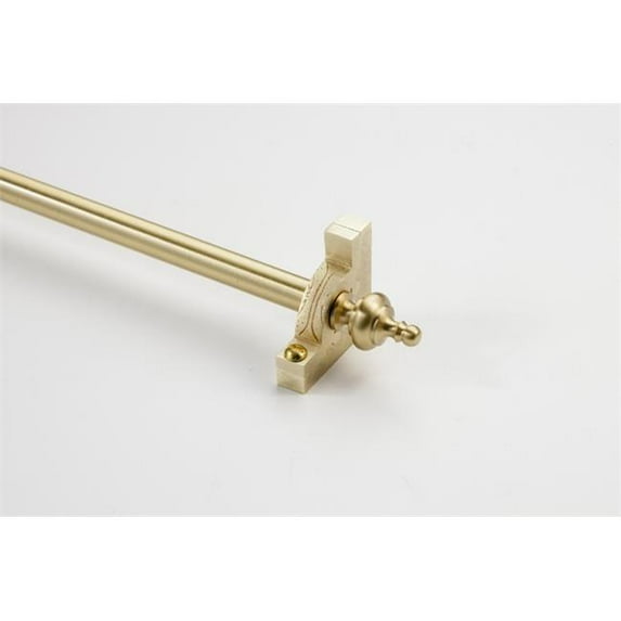 Zoroufy 01867-03823 36 in. Sovereign Tubular Stair Rod Set with Decorative Brackets Urn Finials in Brushed Brass