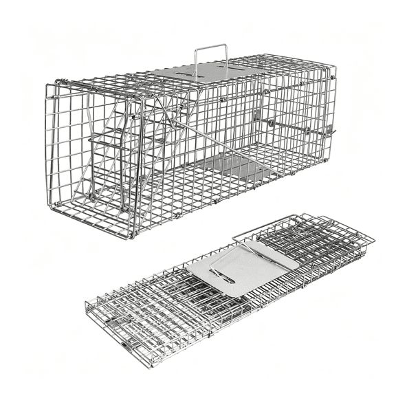 Zorpupoa 24X8X7.2In Humane Live Animal Trap Cage for Raccoons Cats Opossums Stray Cat Squirrel