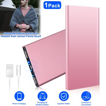 20000mAh Power Bank For Heated Clothing – 5V/2.1A Dual USB, Slim Design, IMountek