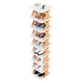 thumbnail image 1 of Zorpupoa 9Tier Narrow Shoe Rack for Entryway, Plastic Vertical Shoe Organizer Hold 9Pairs of Shoes Easy Installment for Closet Hallway, Orange, 1 of 12