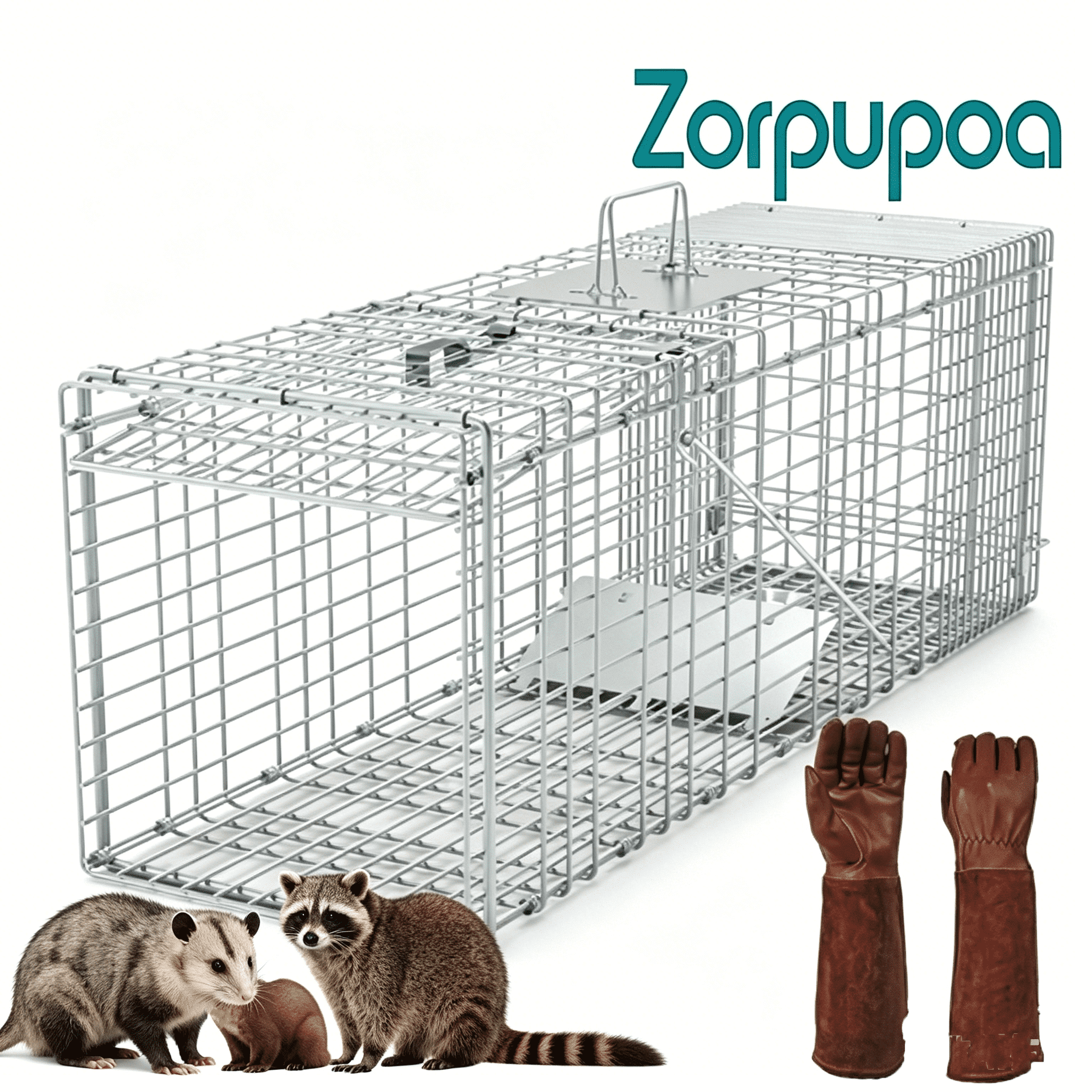 Humane Release Zorpupoa Humane Catch Release Live Animal Trap Cage Collapsible ...