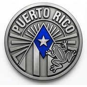 Zorratin Puerto Rico 3D Metal Car Emblem - Boricua Pride Coqu  Frog & Flag