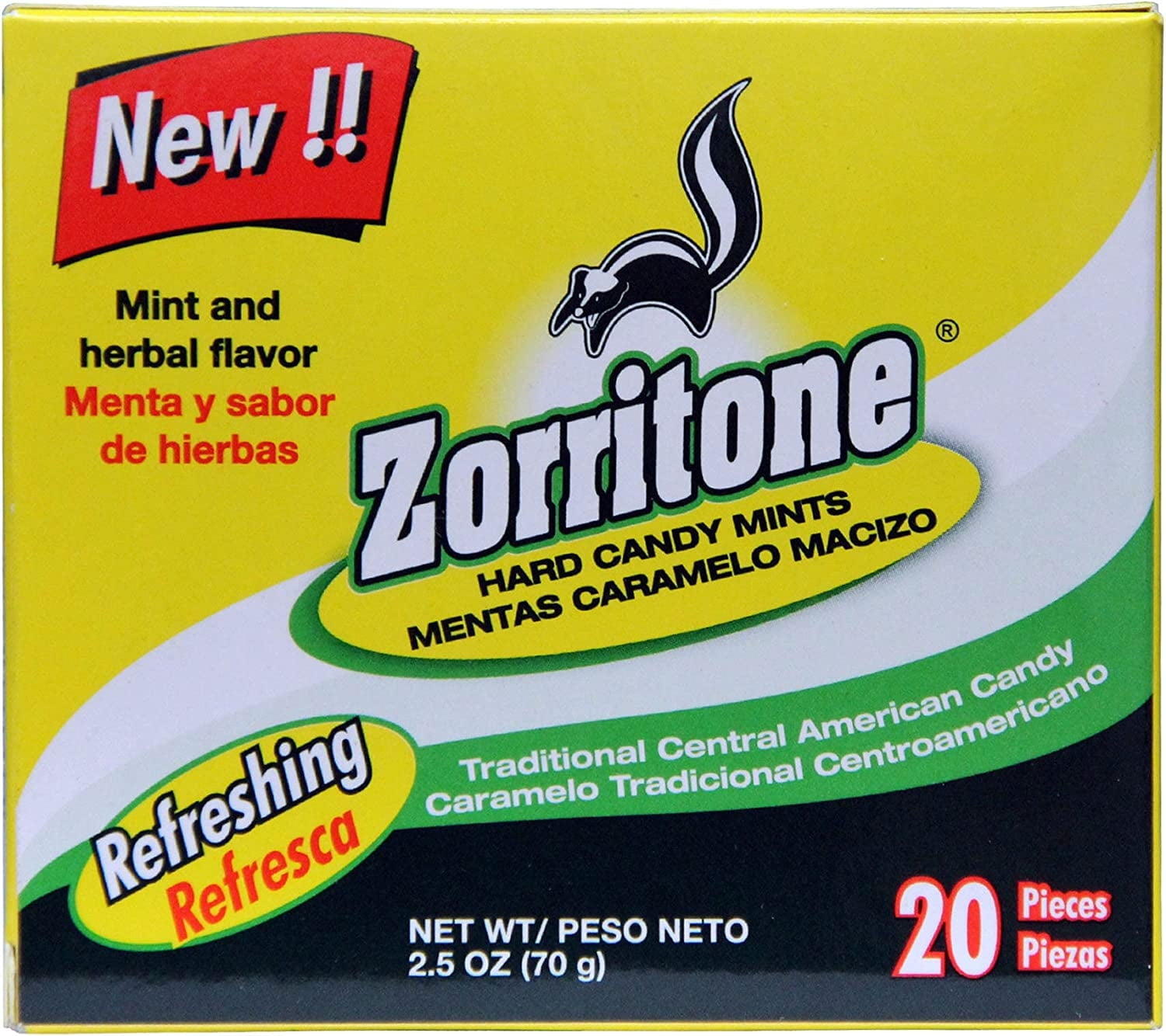Zorritone Hard Candy Mints | Mint and Herbal Flavored Central American Candy| 20 Piece Box