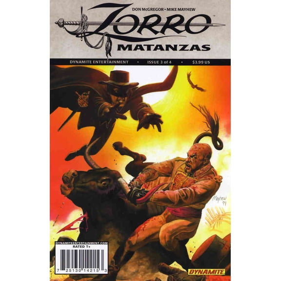 Zorro Matanzas #3 VF ; Dynamite Comic Book