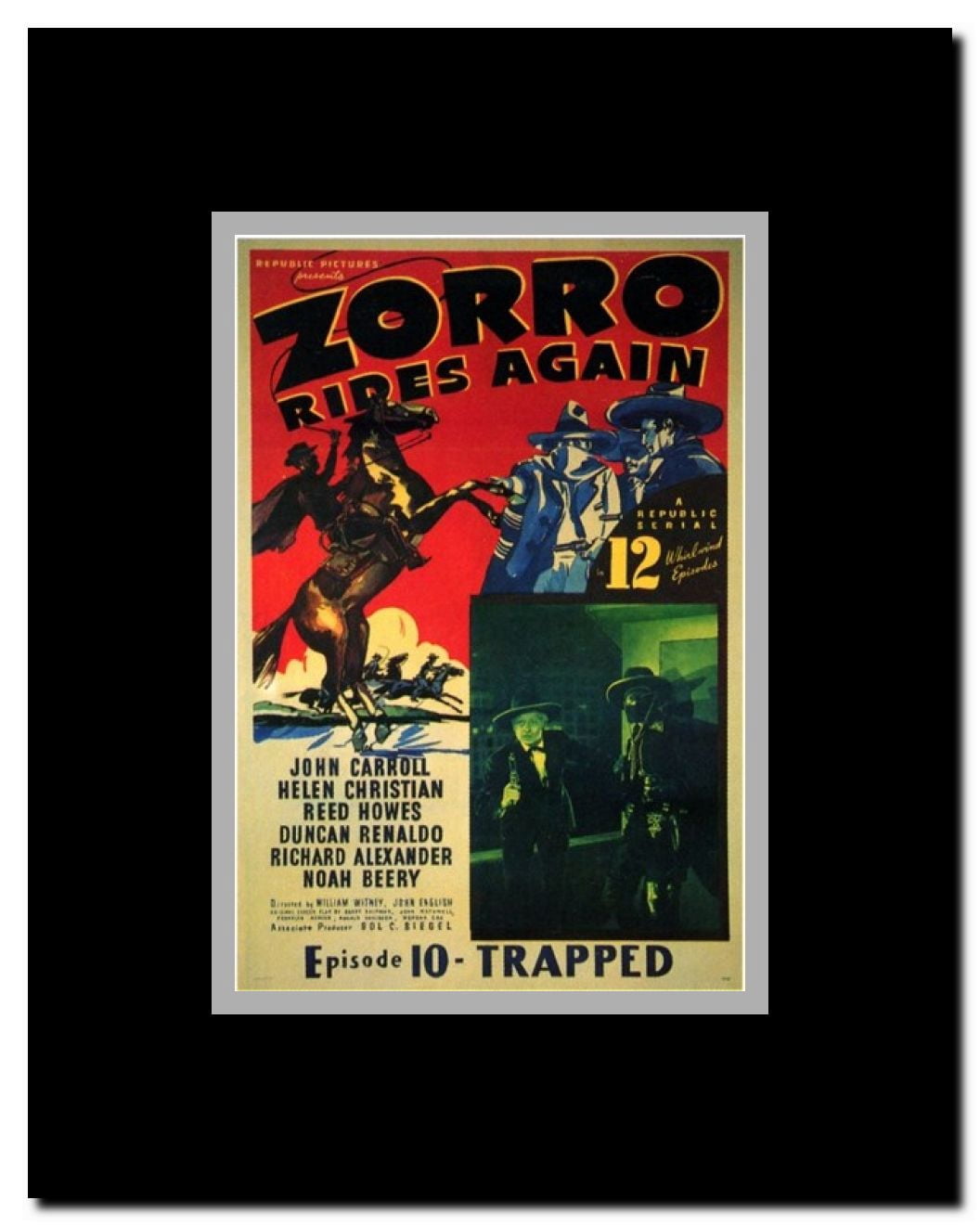 Zorro Rides Again Framed Movie Poster