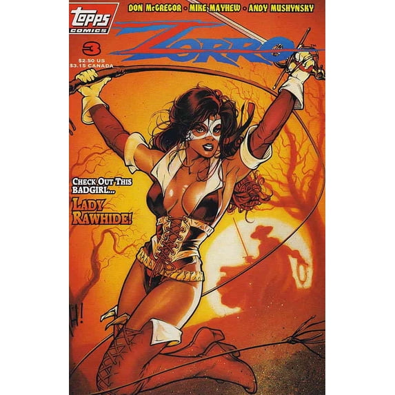 Zorro (Topps) #3 VF ; Topps Comic Book