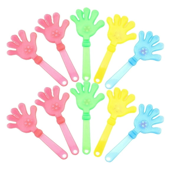 Zorvai 10 Pieces Glow Stick Hand Clappers Light up LED Clap Toy Night Event Accessory
